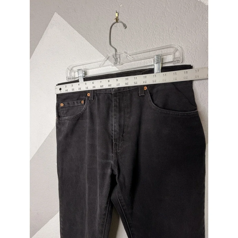Levis 517 Mens Dark Black Denim Boot Cut Jeans 100% Cotton Size 33x32 EUC